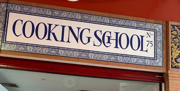 cooking school sign